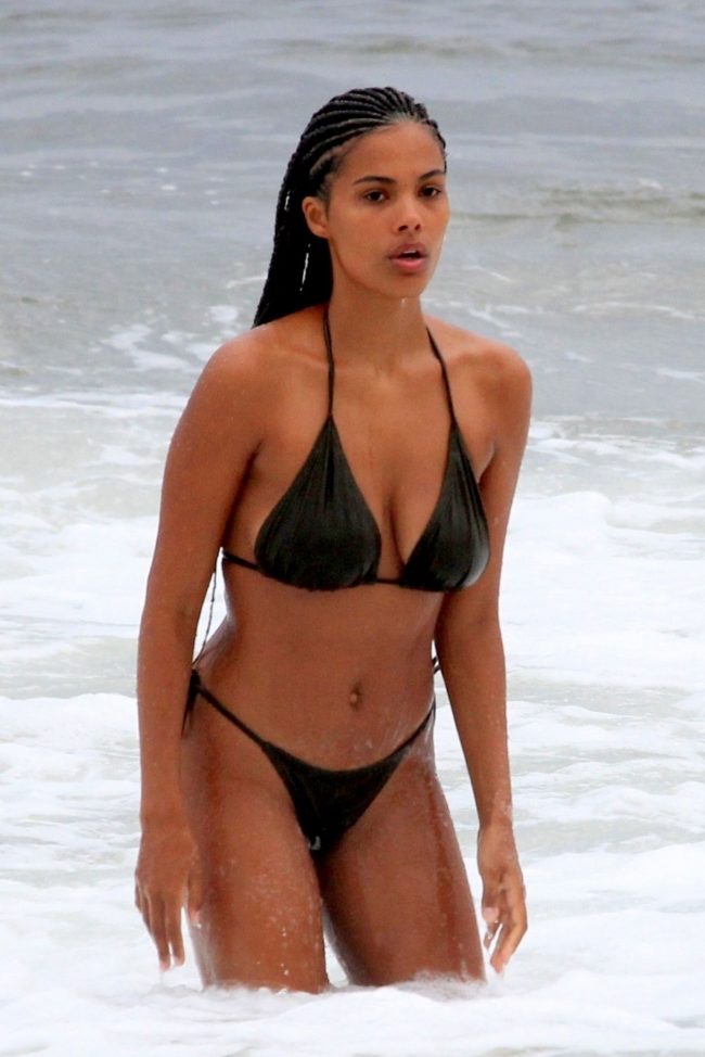 Stunning Tina Kunakey Displays New Braids And Sexy Bikini Body In Rio