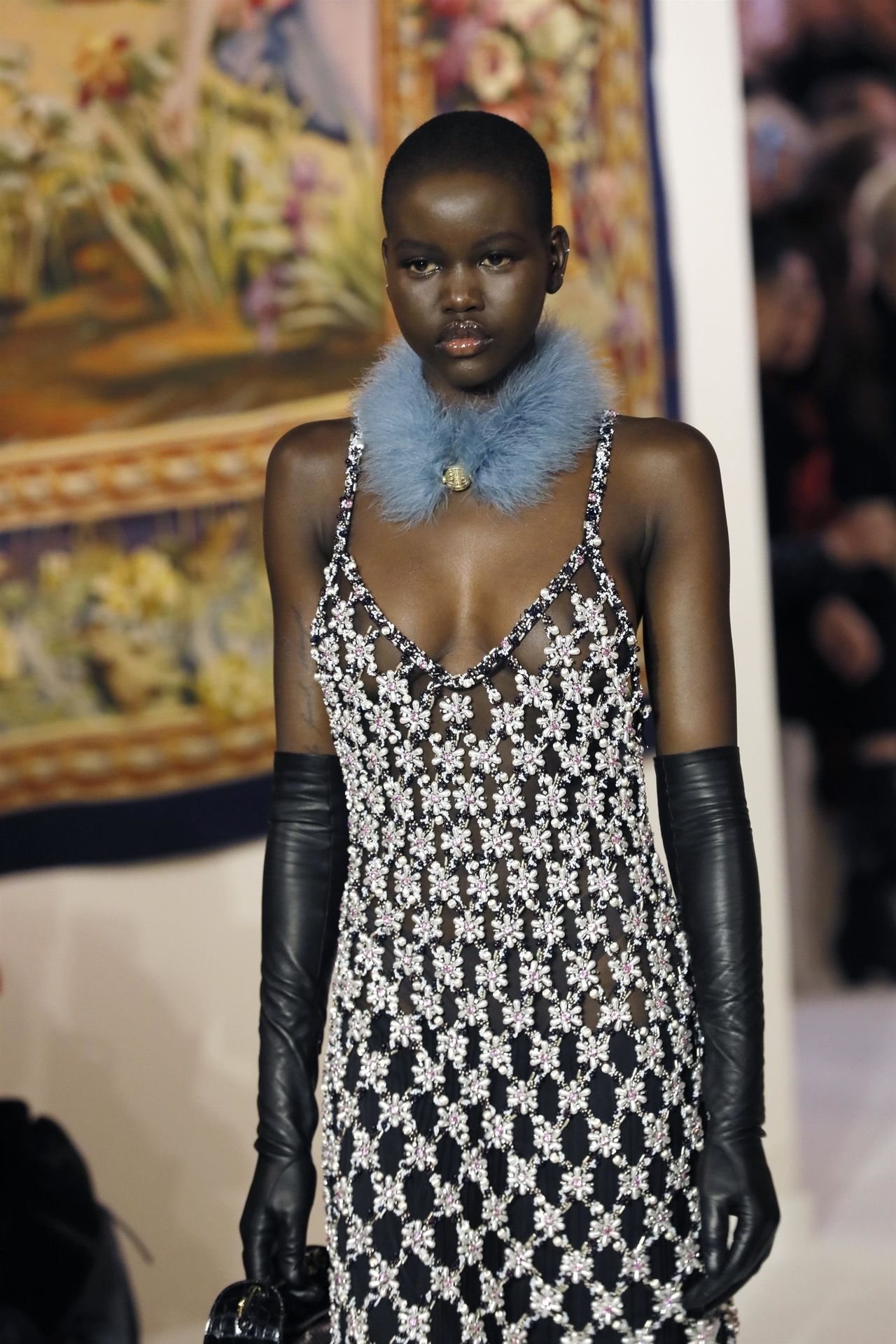 Adut Akech Displays Her Tits On The Catwalk In Paris TheSexTube