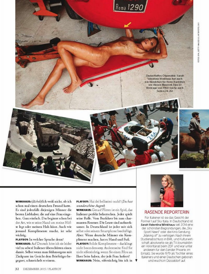 Sarah Valentina Winkhaus - Formula One Sports Expert Naked in Playboy (30 pics) 13