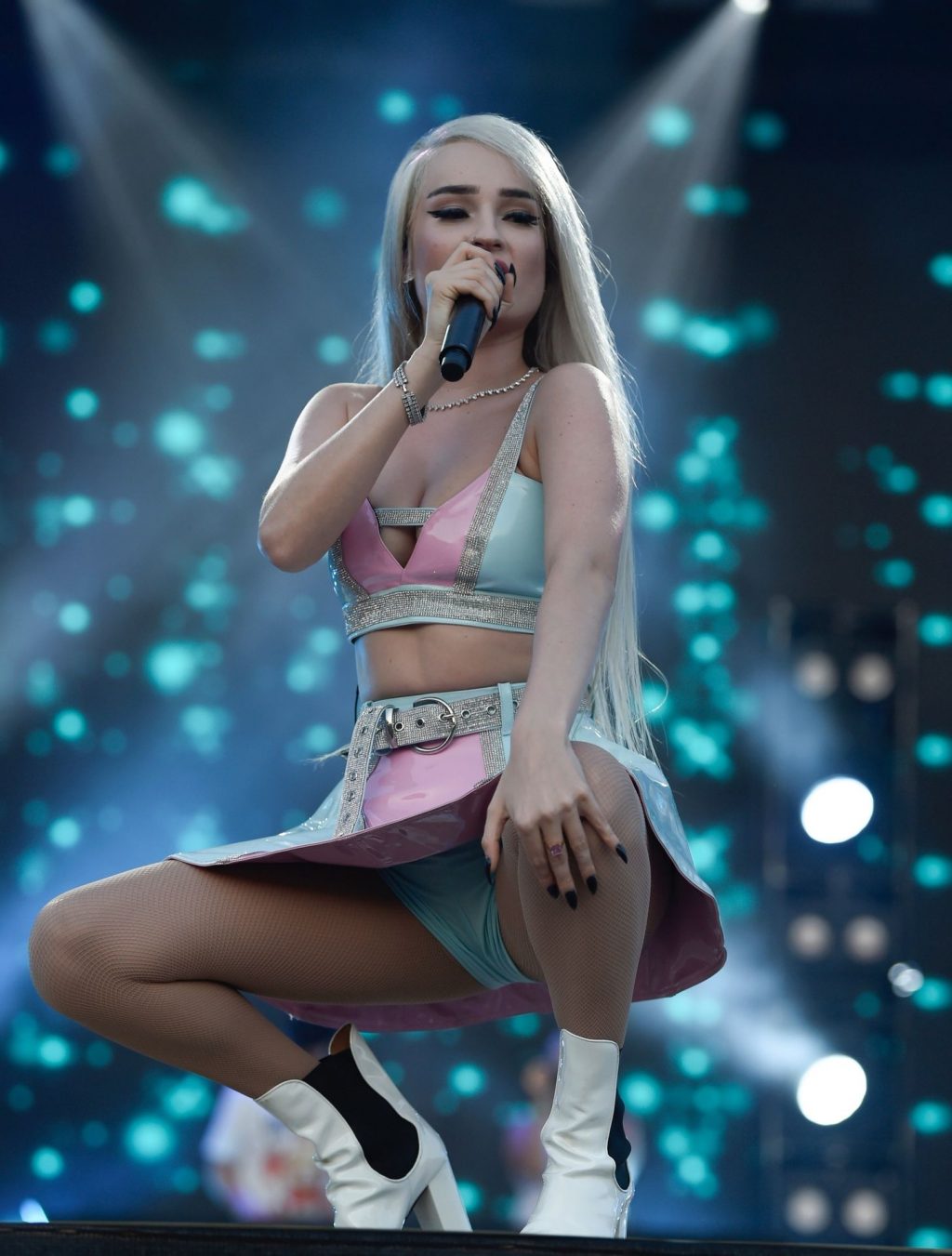 German singer-songwriter Kim Petras was photographed in a short dress