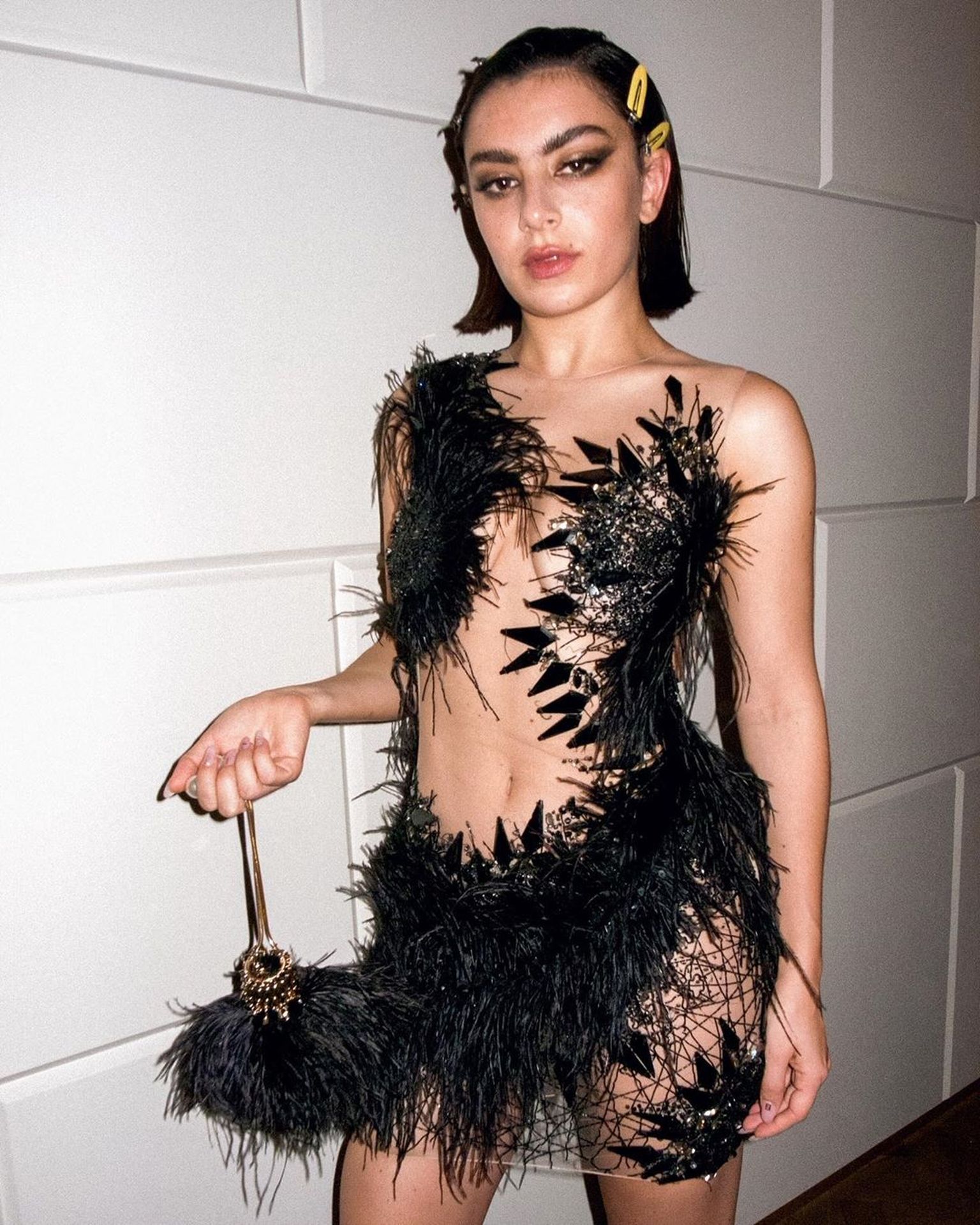Charli Xcx Displays Her Tits In A See Through Dress 0007