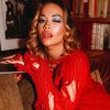 Rita Ora Looks Hot In A Red Mesh Dress 0003