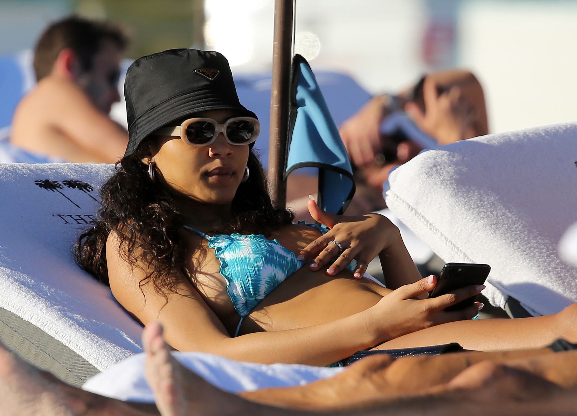 Si Model Danielle Herrington Hits The Beach With Jasmine Sanders In Miami 0002