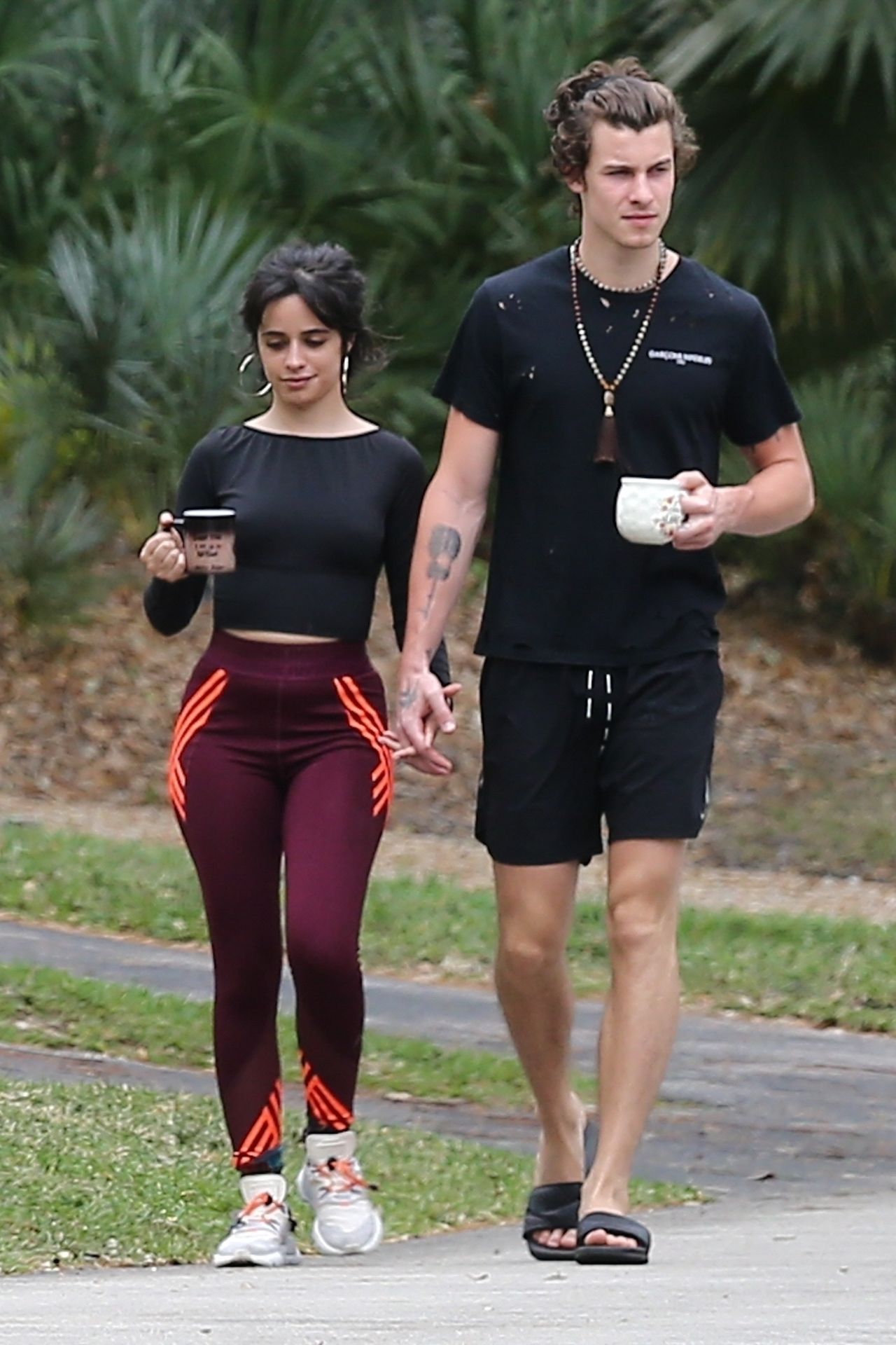 Camila Cabello & Shawn Mendes Hold Hands During A Morning Walk In Miami 0001