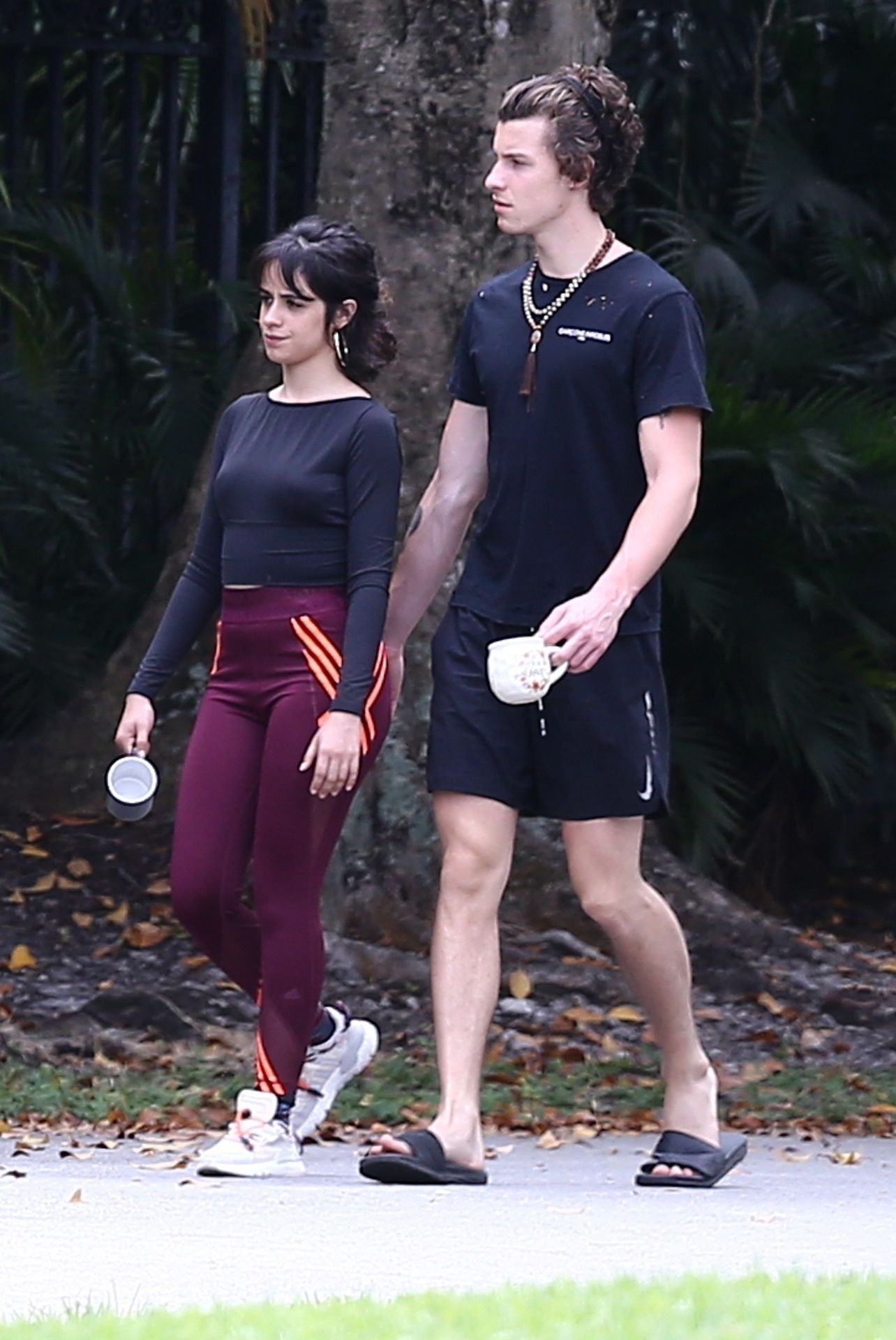 Camila Cabello & Shawn Mendes Hold Hands During A Morning Walk In Miami 0006