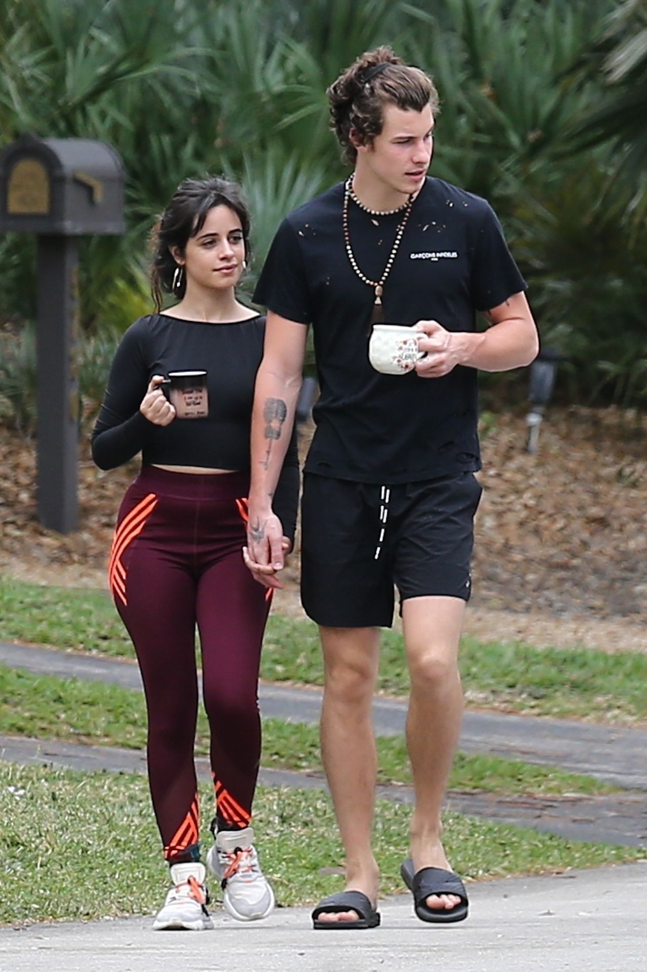 Camila Cabello & Shawn Mendes Hold Hands During A Morning Walk In Miami 0007