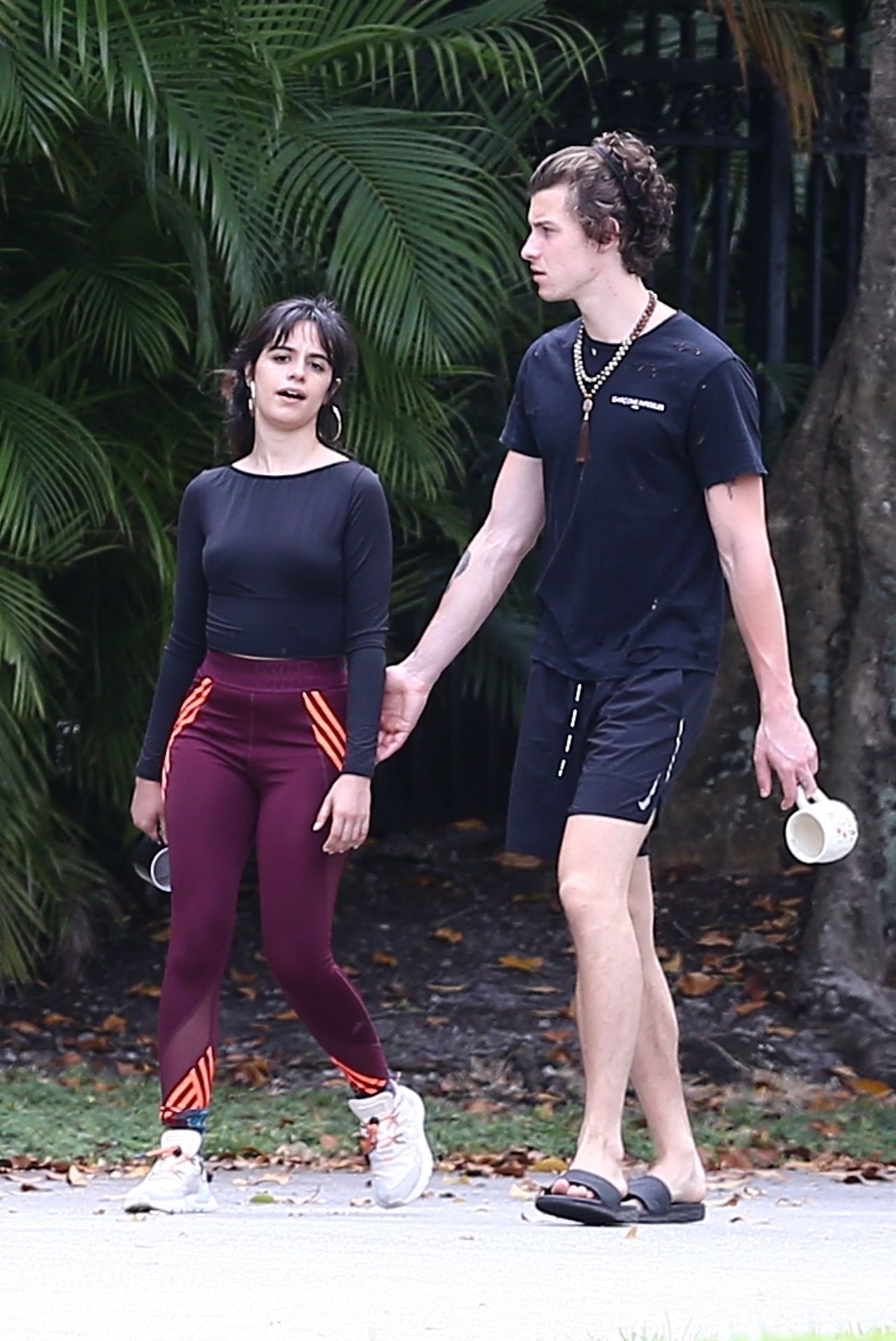 Camila Cabello & Shawn Mendes Hold Hands During A Morning Walk In Miami 0008