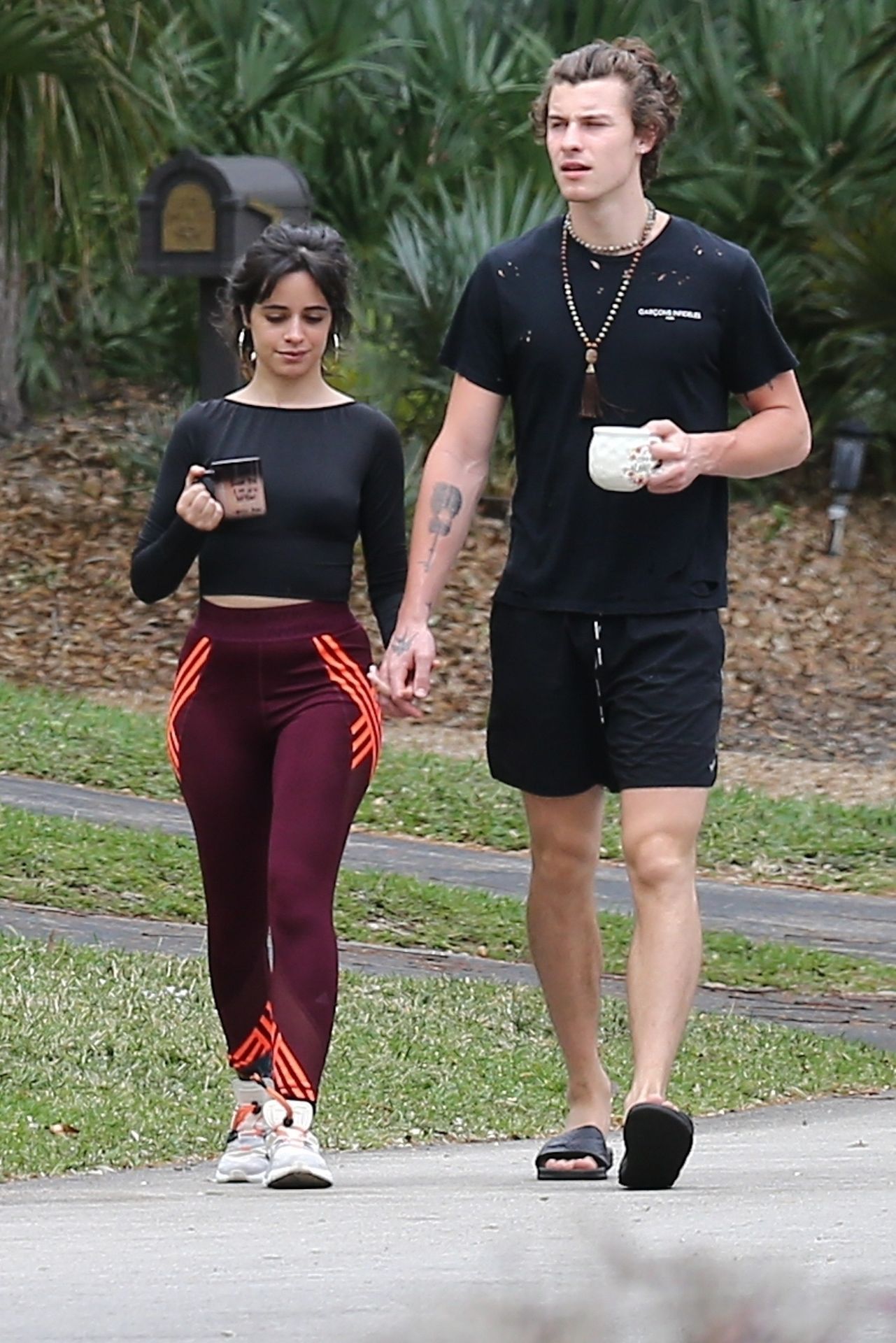 Camila Cabello & Shawn Mendes Hold Hands During A Morning Walk In Miami 0009