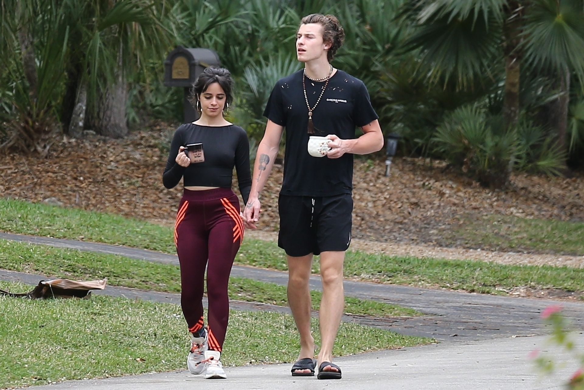 Camila Cabello & Shawn Mendes Hold Hands During A Morning Walk In Miami 0011