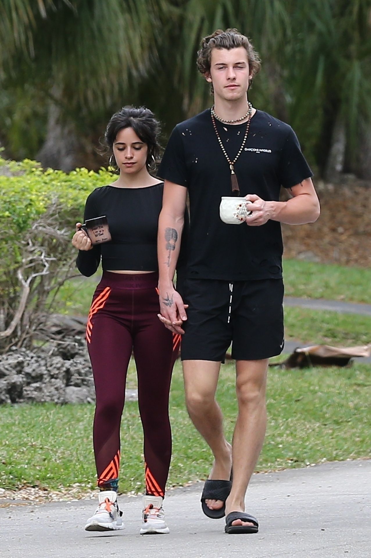 Camila Cabello & Shawn Mendes Hold Hands During A Morning Walk In Miami 0020