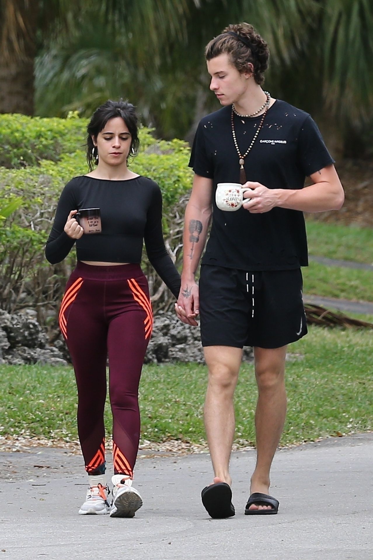Camila Cabello & Shawn Mendes Hold Hands During A Morning Walk In Miami 0021