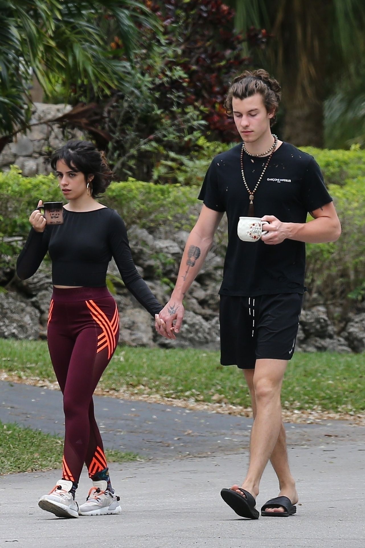 Camila Cabello & Shawn Mendes Hold Hands During A Morning Walk In Miami 0023