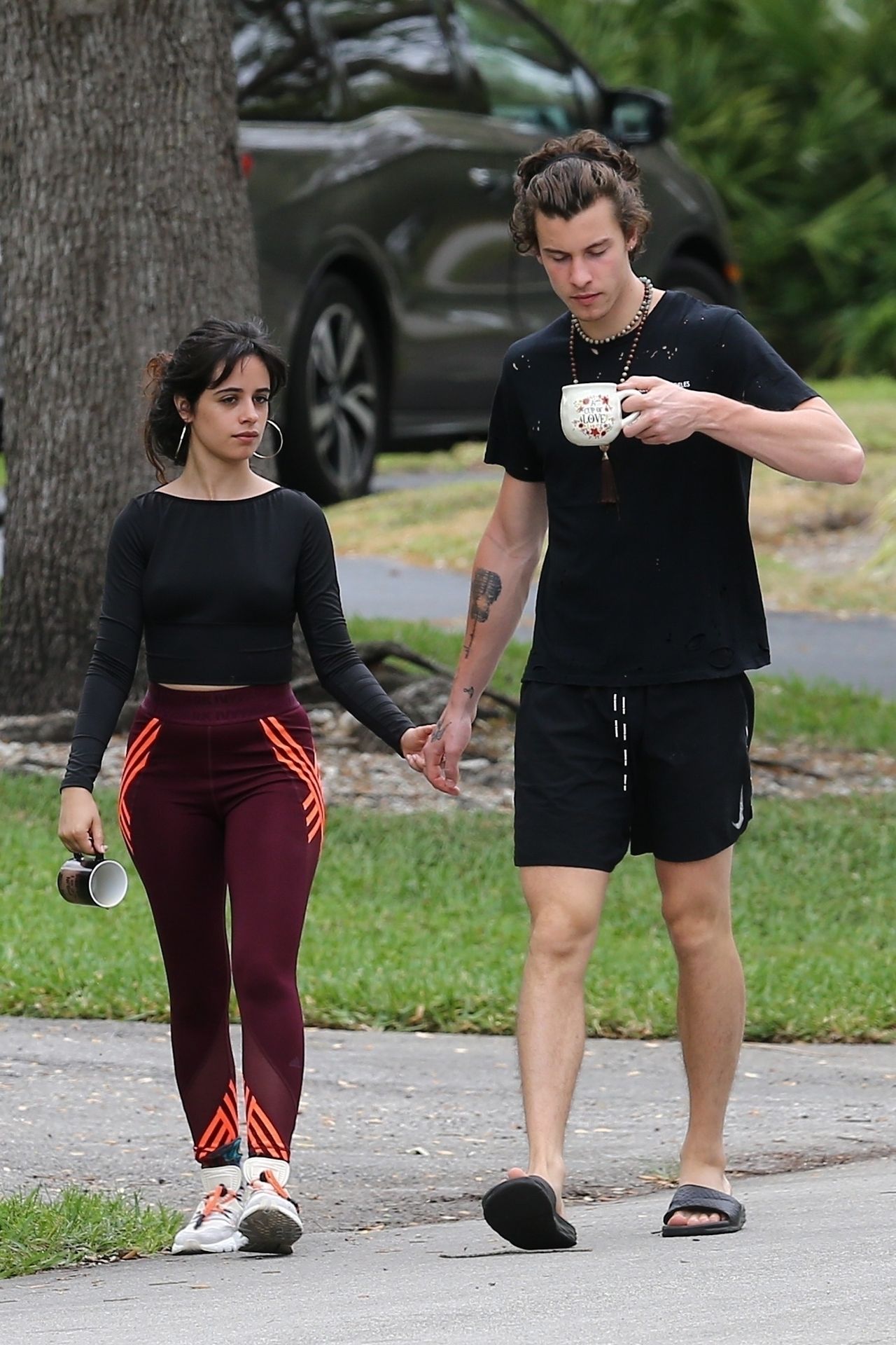 Camila Cabello & Shawn Mendes Hold Hands During A Morning Walk In Miami 0026