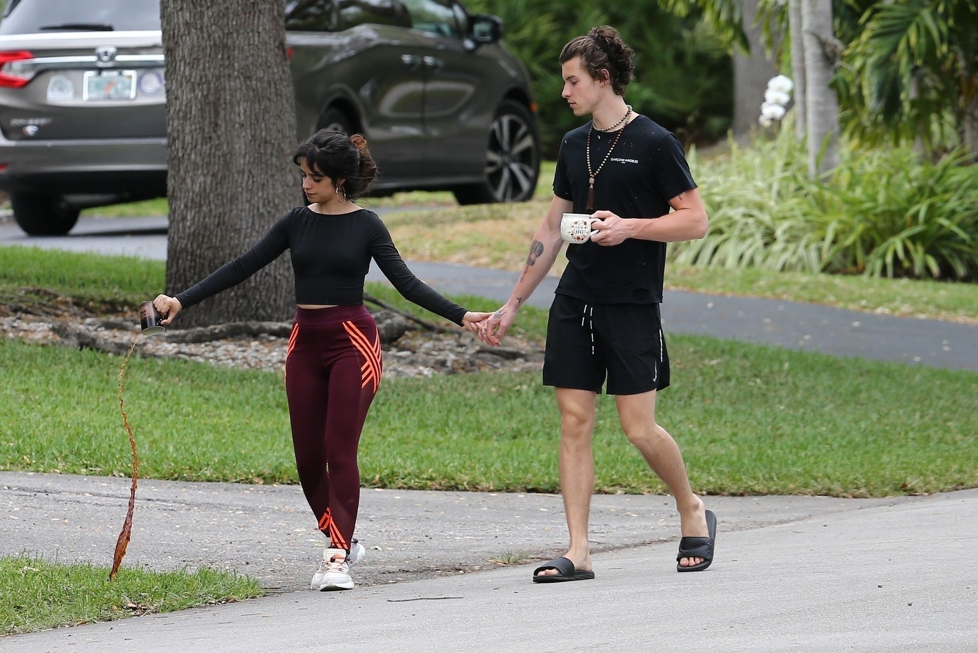 Camila Cabello & Shawn Mendes Hold Hands During A Morning Walk In Miami 0030