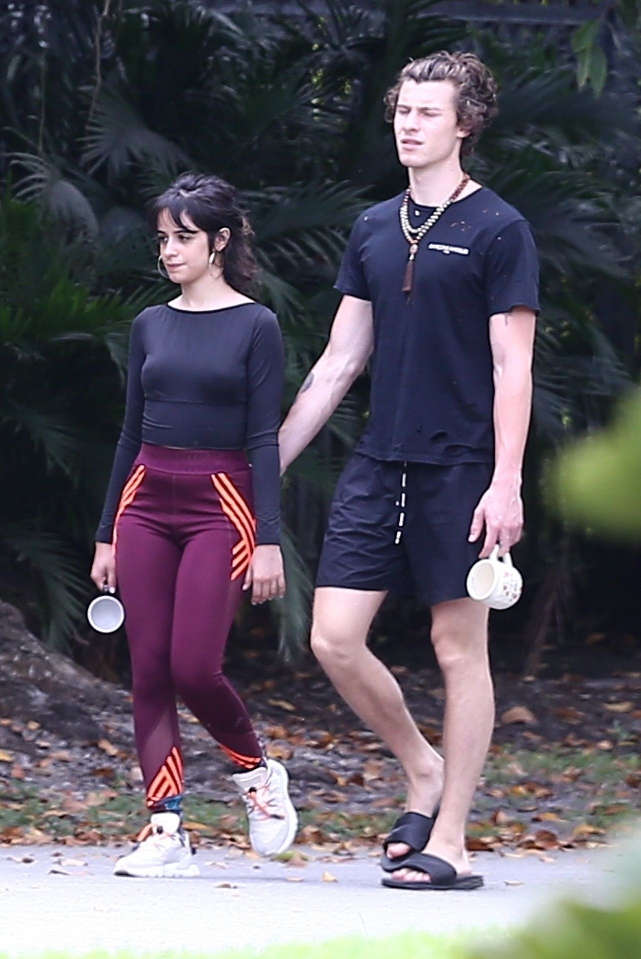 Camila Cabello & Shawn Mendes Hold Hands During A Morning Walk In Miami 0031