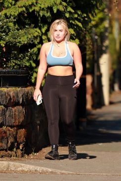 Ellie Brown Stays in Shape with Her Allowed Once a Day of Exercise