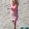 Emmy Rossum Films Scenes As The Iconic Angelyne On The Beach In Malibu 0001