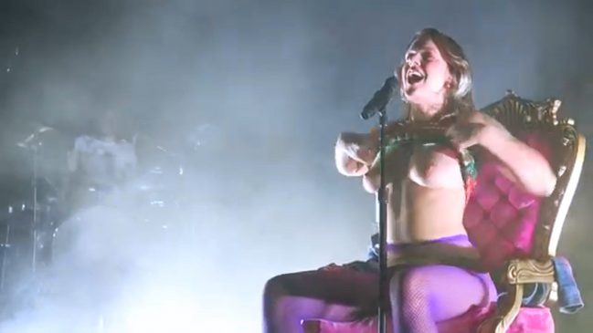 Tove Lo Goes Topless on Stage in Canada