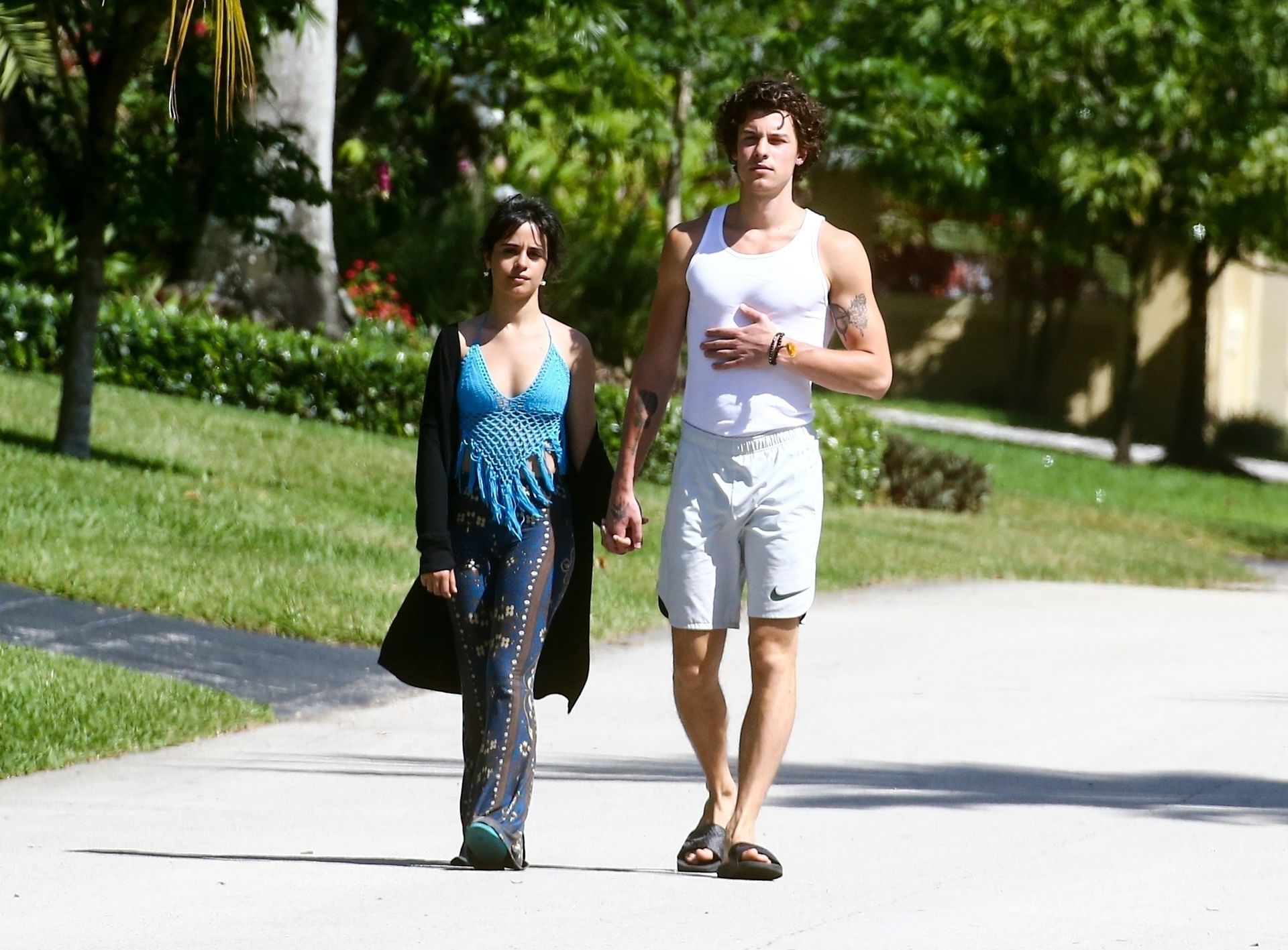 Camila Cabello & Shawn Mendes Take A Morning Walk 0021