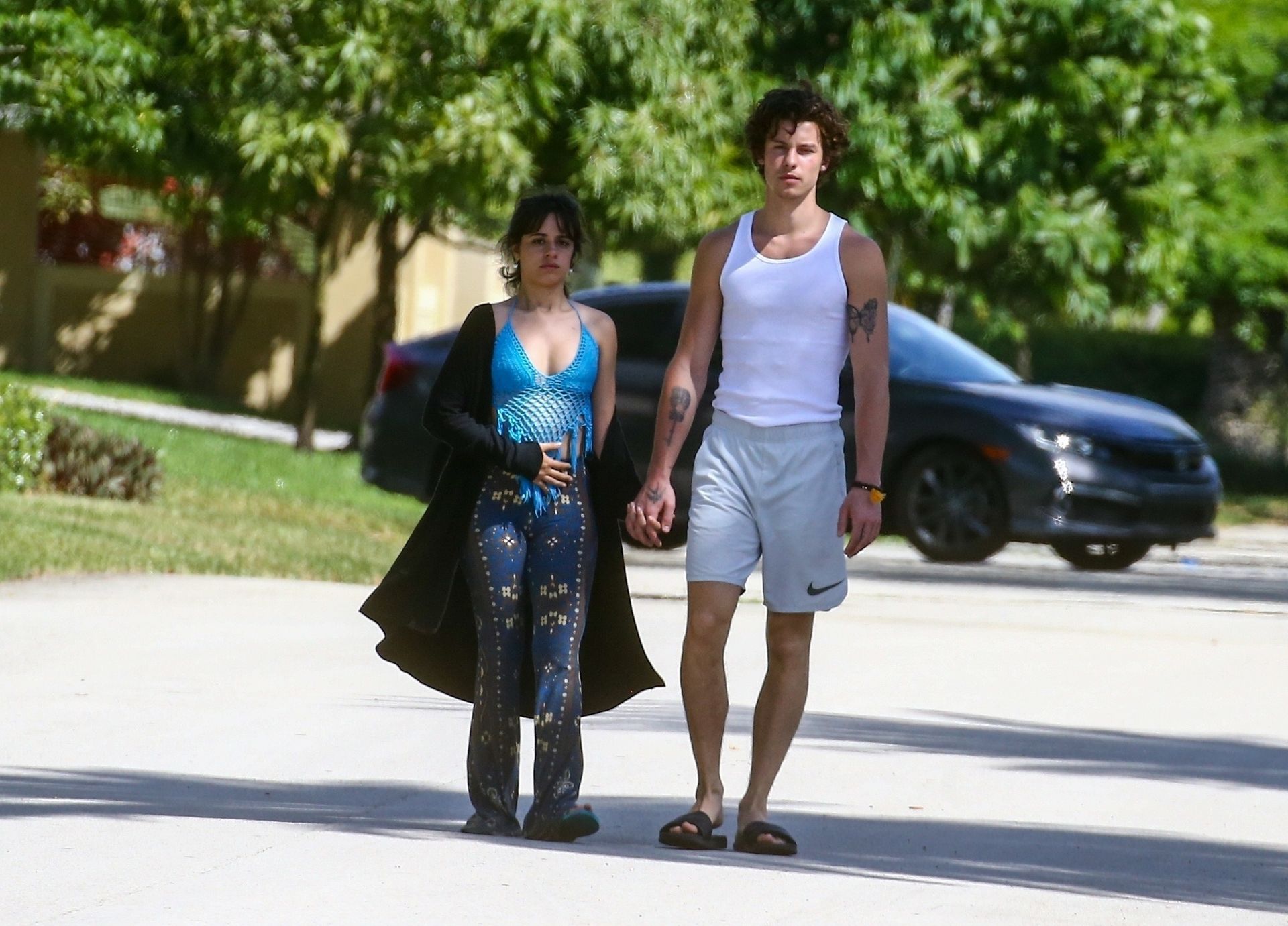 Camila Cabello & Shawn Mendes Take A Morning Walk 0022