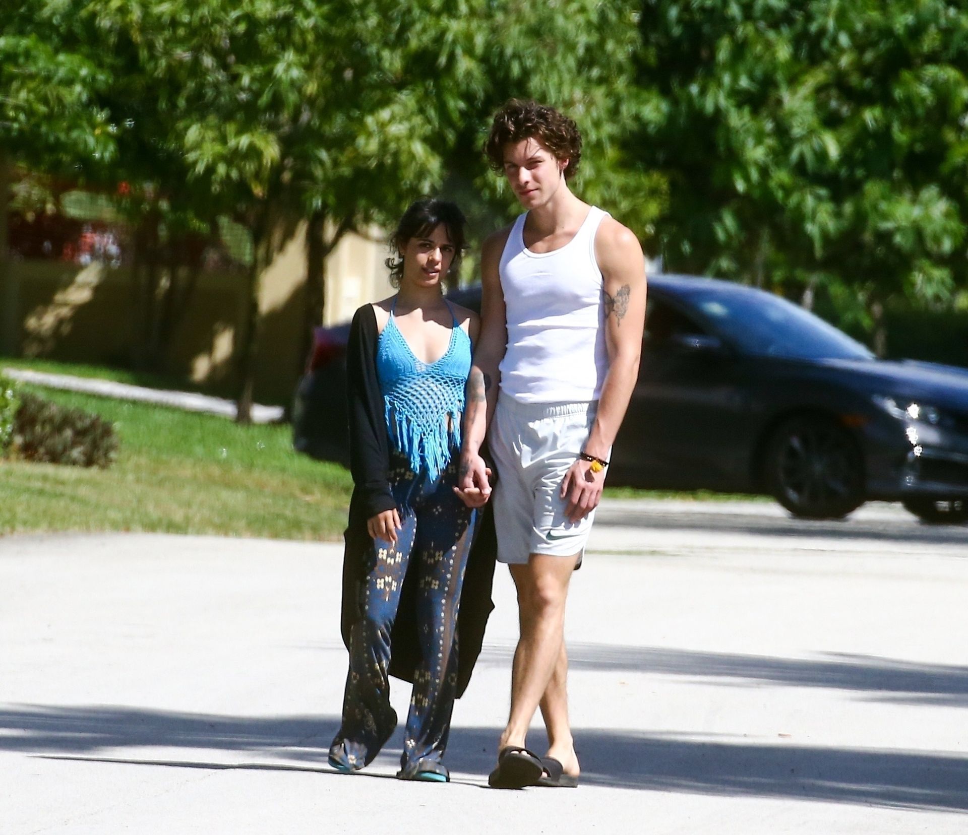 Camila Cabello & Shawn Mendes Take A Morning Walk 0023
