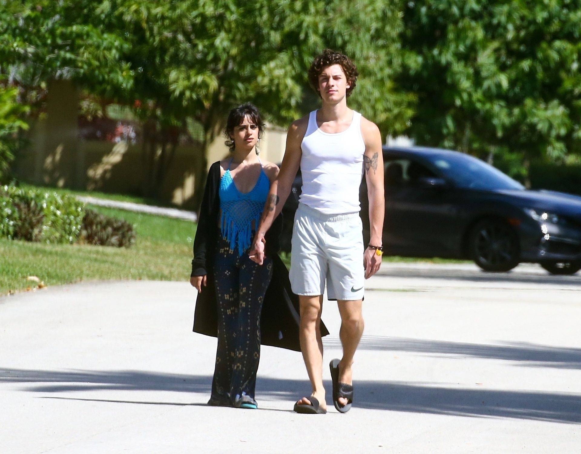 Camila Cabello & Shawn Mendes Take A Morning Walk 0024