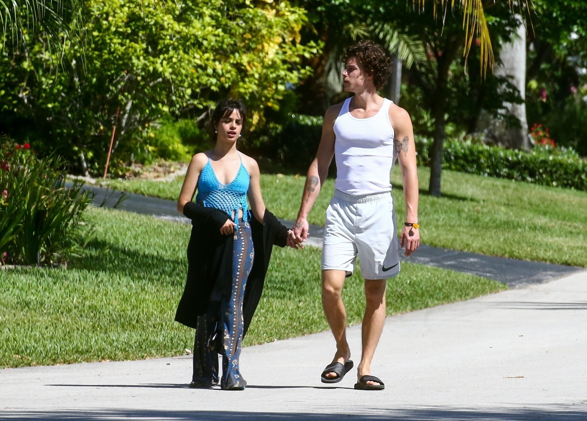 Camila Cabello & Shawn Mendes Take A Morning Walk 0034