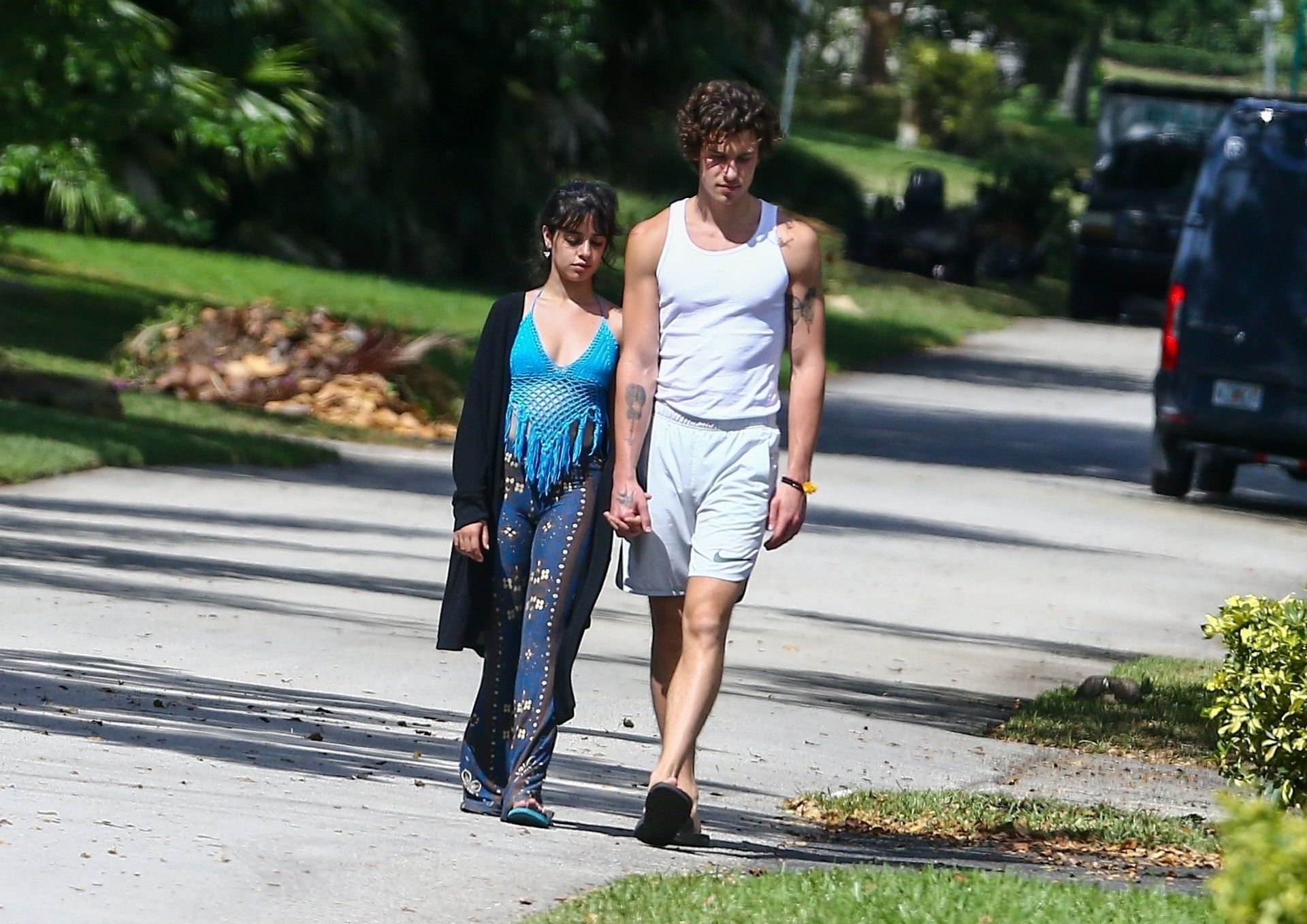 Camila Cabello & Shawn Mendes Take A Morning Walk 0039