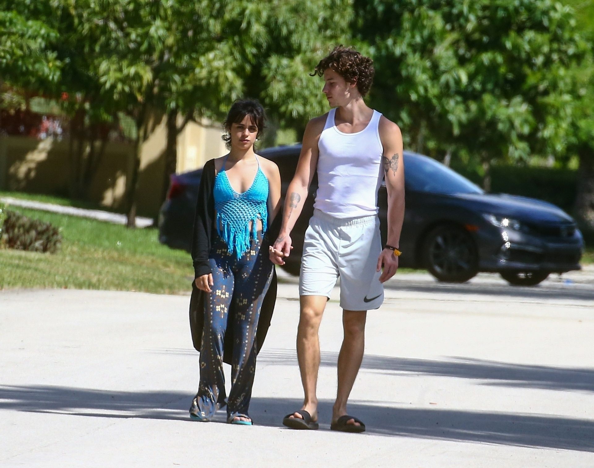 Camila Cabello & Shawn Mendes Take A Morning Walk 0042