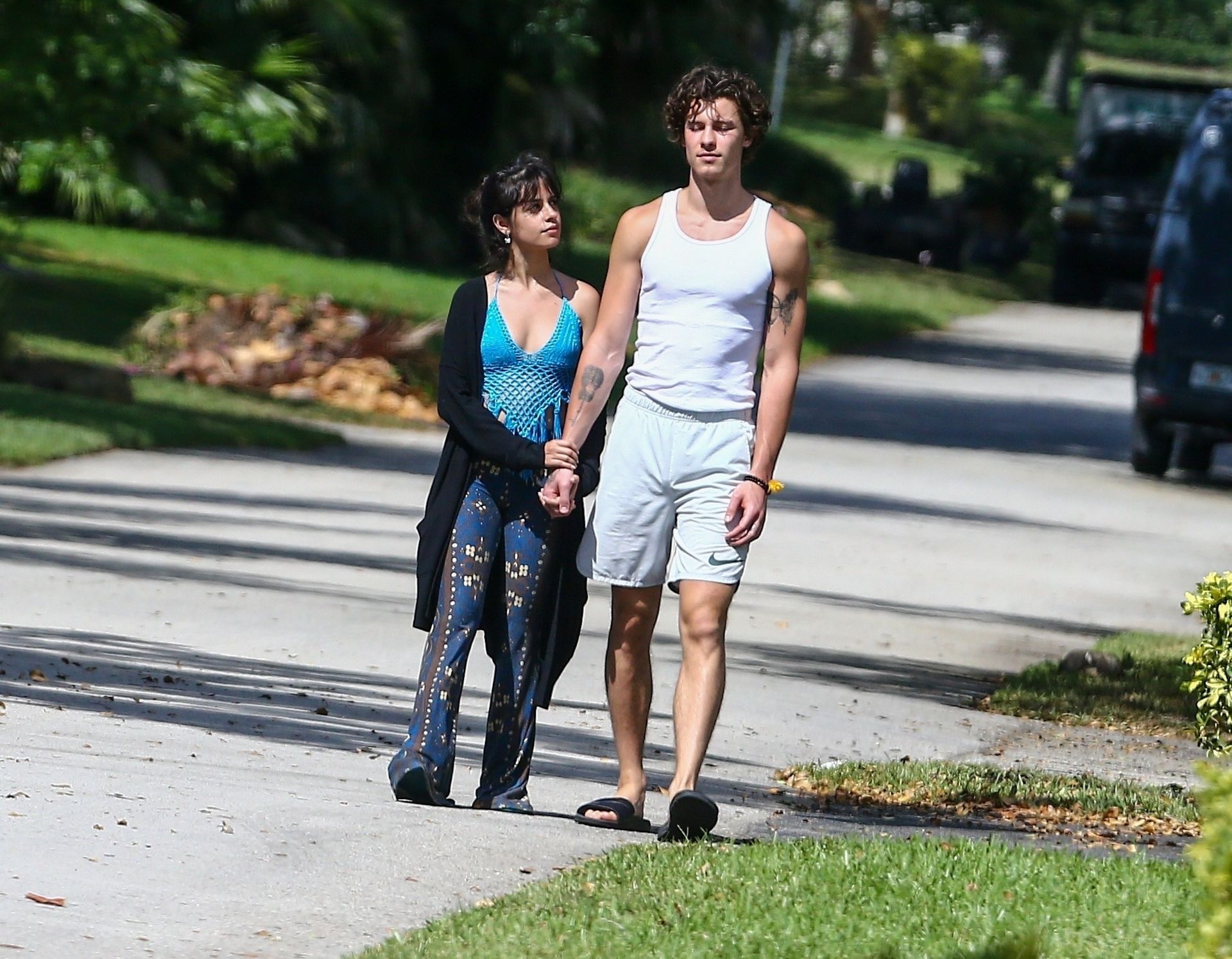 Camila Cabello & Shawn Mendes Take A Morning Walk 0045