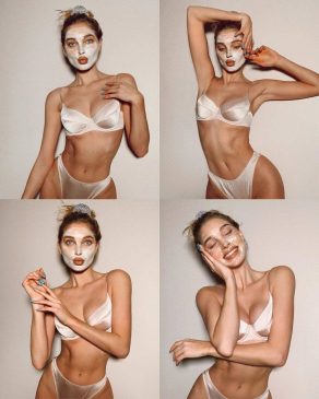 Elsa Hosk Shows Her Sexy Body in Underwear