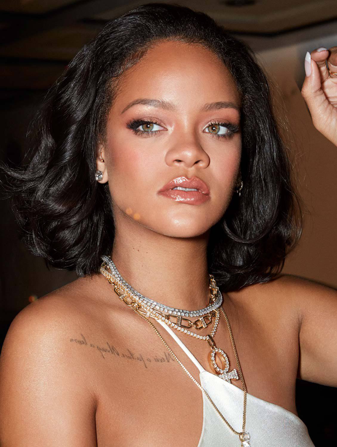 Rihanna Sexy In Fenty Beauty Cream Blush & Bronzer Photoshoot 0003