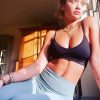 Rita Ora Alluring Boobs In Sports Bra 1
