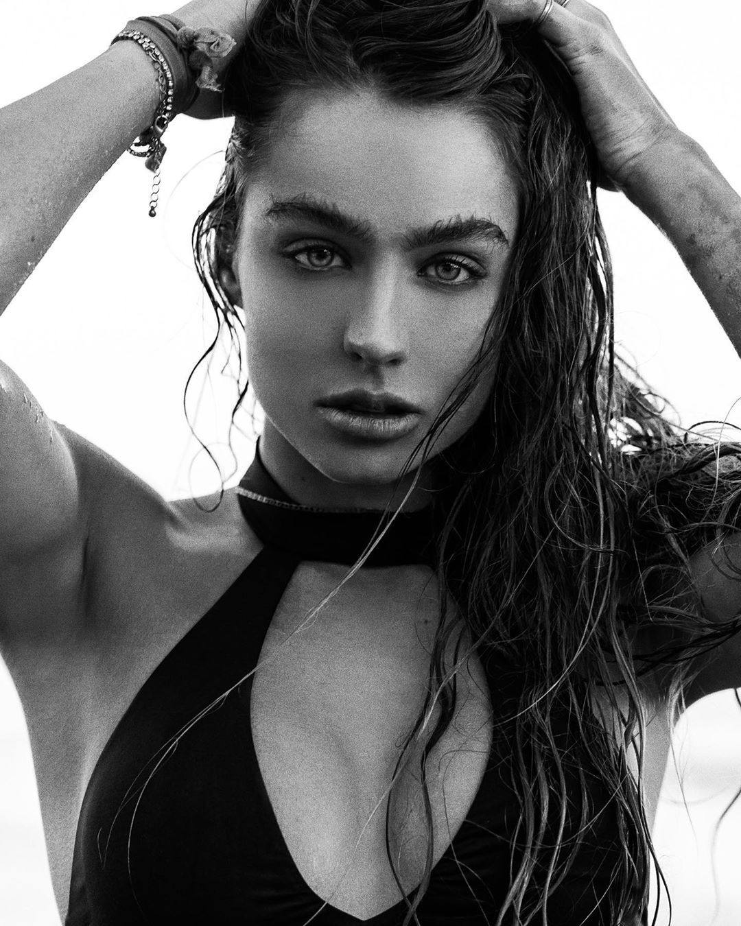 Sommer Ray Sexy Ass In Thong Bikini In Stunning Black And White Photoshoot 0012