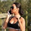 Yazmin Oukhellou Sexy Boobs In Sports Bra Out In A Park In Essex 0002