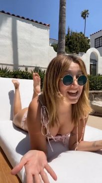 Ashley Tisdale – Sexy in Bikini by Pool (Video)