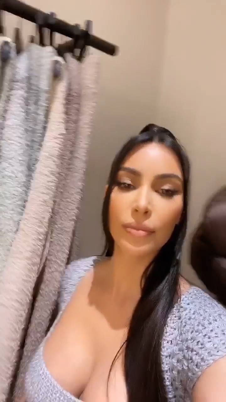Kim Kardashian – Sexy Big Boobs In Deep Cleavage Video 0010
