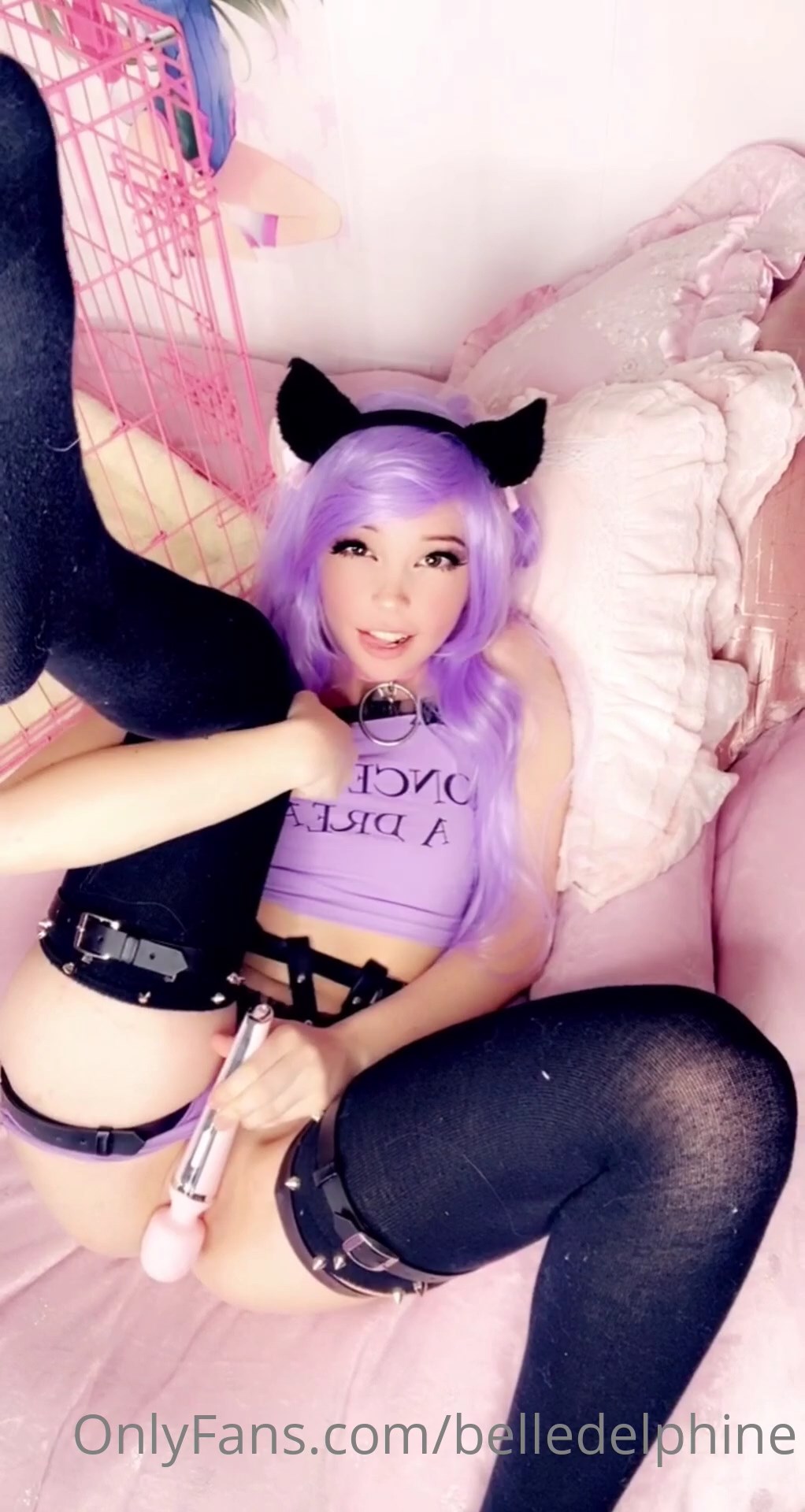 Belle Delphine Cumming For You Hitachi Anal Plug 0055