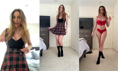Christina Khalil Nude Naughty School Girl Leaked Teasing Video