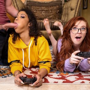 Brazzers Exxtra With Jeni Angel & Madi Collins In Gamer Girl Threesome Action