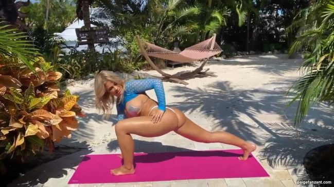Paige VanZant Nude Beach Yoga Onlyfans Video Leaked