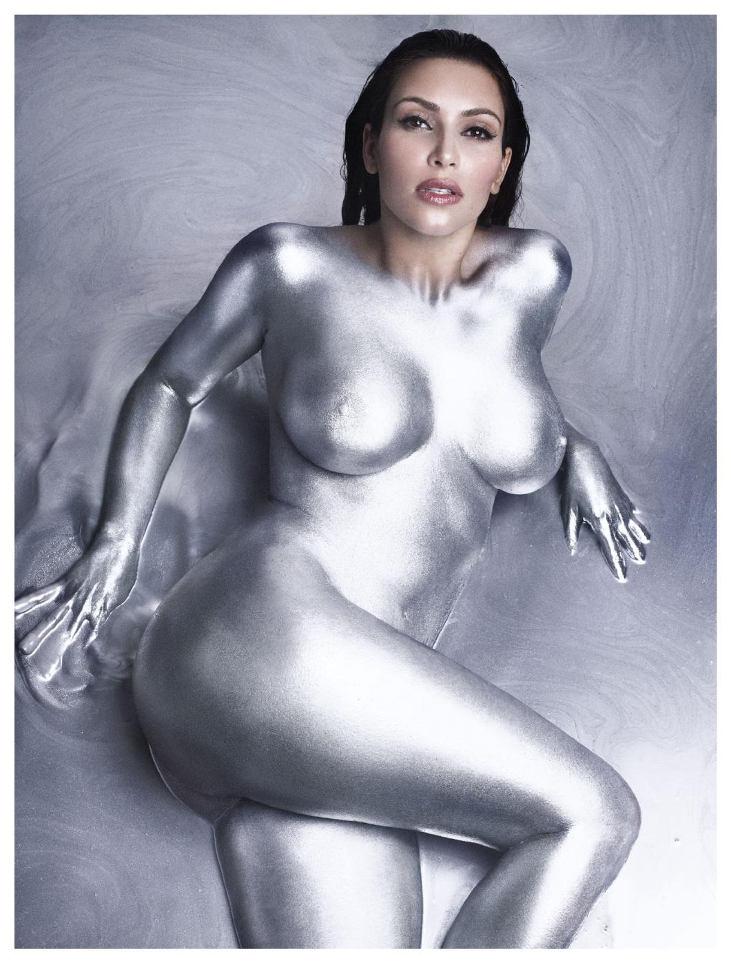Kim kardashian nude body paint set leaked