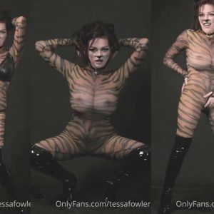 Tessa Fowler See Through Halloween Cat Costume Onlyfans Video Leaked