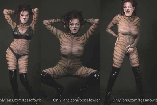 Tessa Fowler See Through Halloween Cat Costume Video Leaked