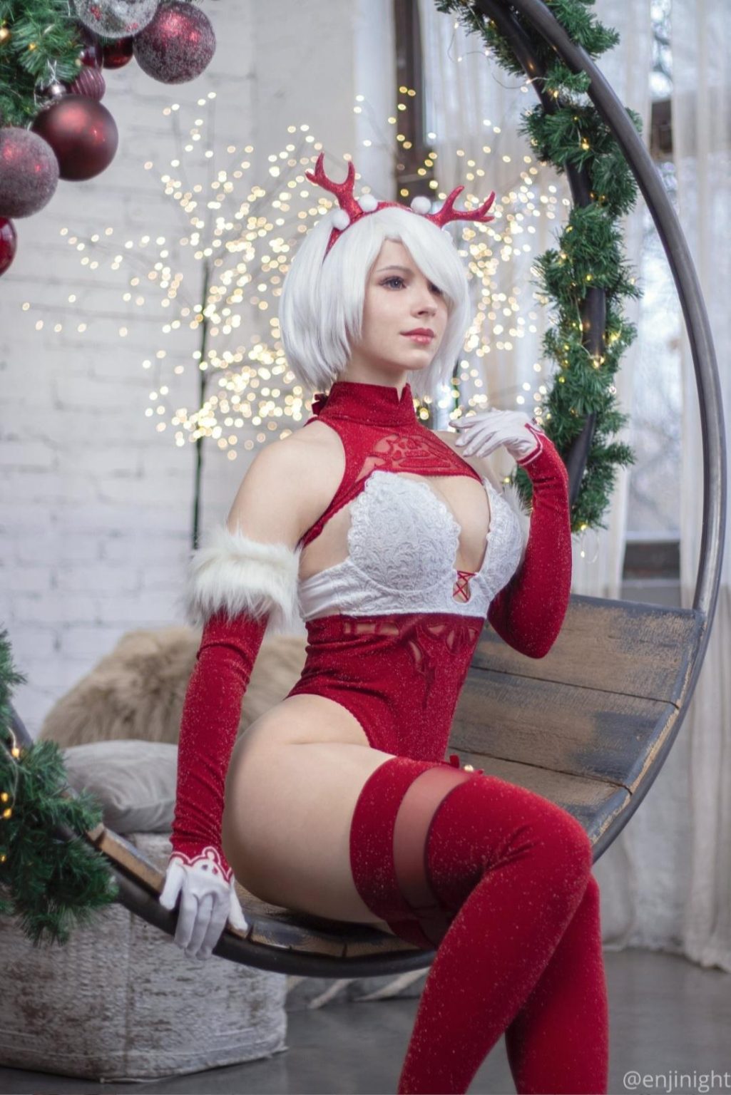 Enji Night Lingerie Xmas 2B Cosplay Onlyfans Set Leaked TheS