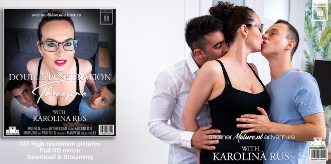 Mature NL – A double penetrating threesome with two young guys and MILF Karolina Rus