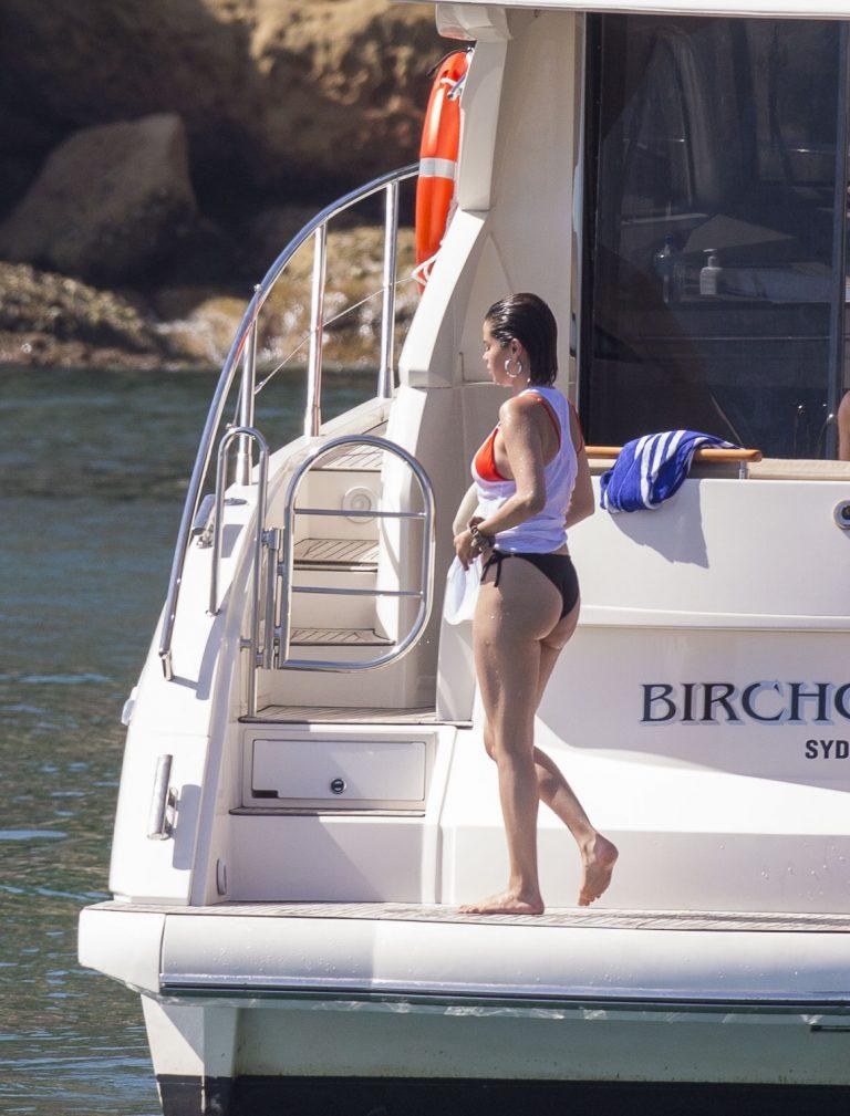 Selena Gomez Thong Bikini Boat Set Leaked 0011