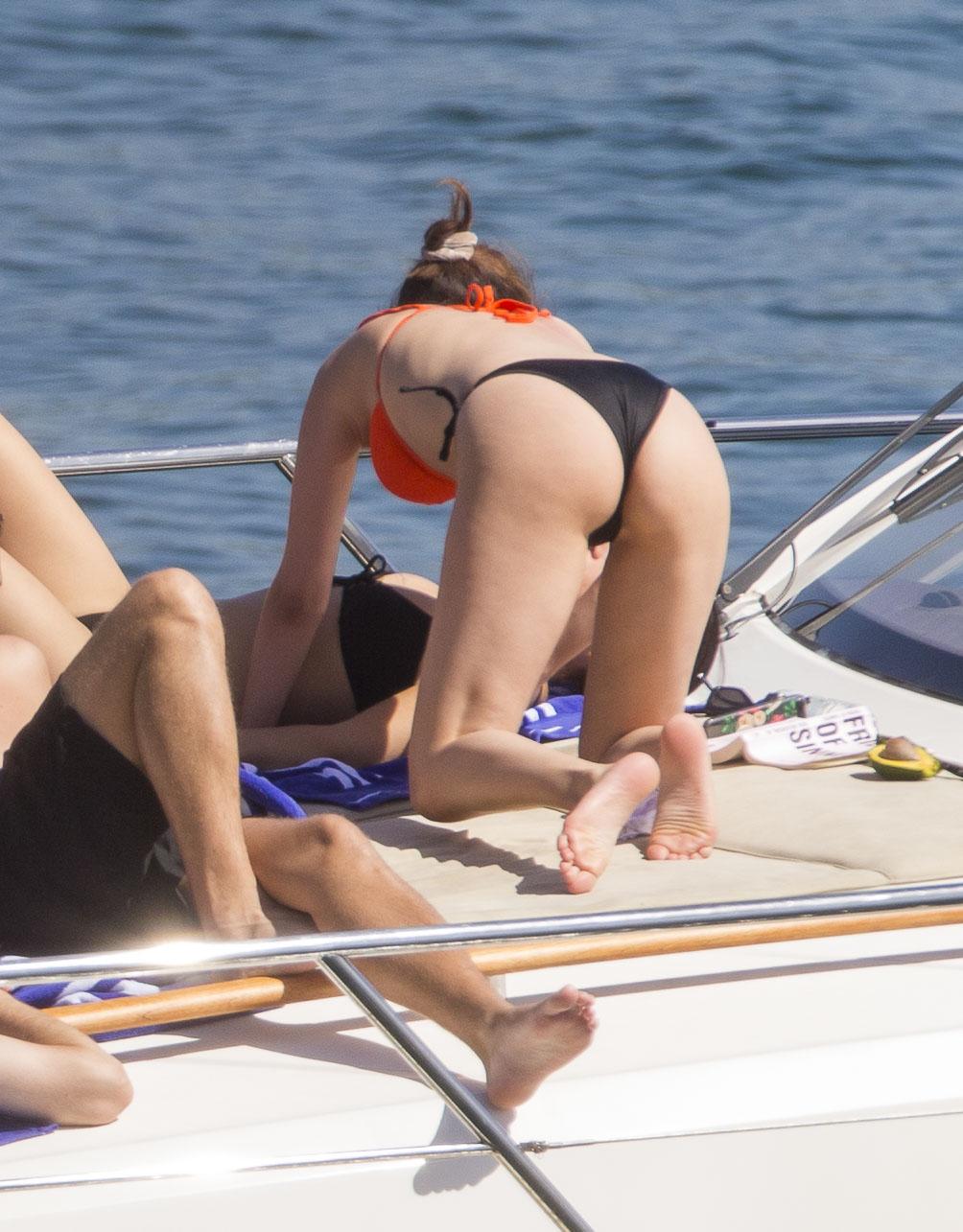 Selena Gomez Thong Bikini Boat Set Leaked 0013
