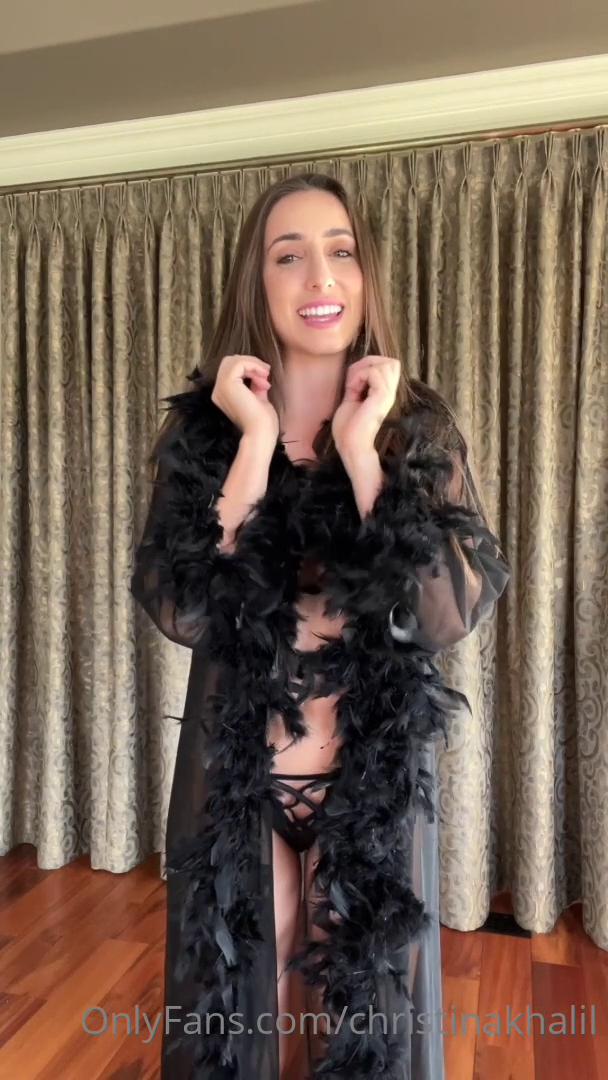 Christina Khalil See Through Robe Lingerie Onlyfans Video Leaked