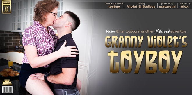 Mature NL – This bad boy is fucking horny shaved granny Violet C. in her own house